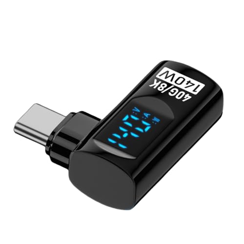 LLINthy Typ-C-Display-Adapter, 140 W, schnelles Laden, 40 Gbit/s, Datenübertragung, 8K-Videoausgang, flexible Biegung für USB-C-Geräte von LLINthy