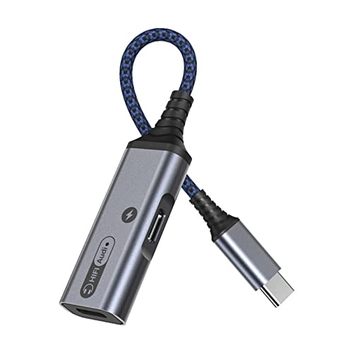 LLINthy Typ-C Kopfhörer-Adapterkabel, PD, 60 W, schneller digitaler Konverter, Sprachübertragung, Typ C, Headset, 3,5 mm LLINthy Typ-C Kopfhörer-Adapterkabel, PD, 60 W, schneller digitaler Konverter, Sprachübertragung, Typ C, Headset, 3,5 mm von LLINthy
