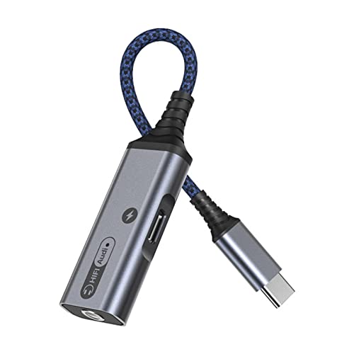 LLINthy Typ-C Kopfhörer-Adapterkabel, PD, 60 W, schneller digitaler Konverter, Sprachübertragung, Typ C, Headset, 3,5 mm von LLINthy