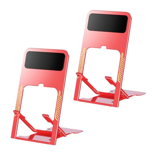 LLINthy Verstellbarer Desktop-Ständer für Tablets und Smartphones, langlebig, Tablet-Halterung, faltbar, 2 Stück LLINthy Verstellbarer Desktop-Ständer für Tablets und Smartphones, langlebig, Tablet-Halterung, faltbar, 2 Stück von LLINthy