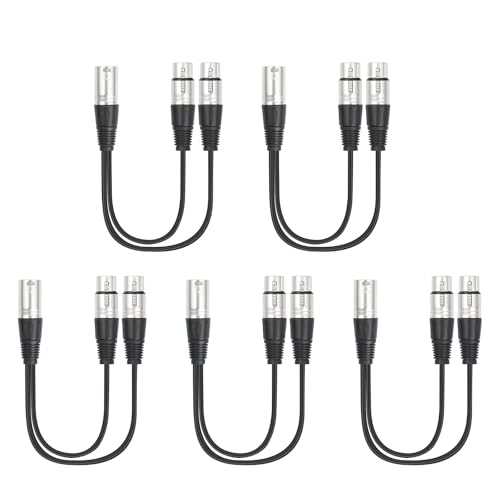 LLINthy Y-Splitterkabel Stecker auf 2 Buchsen, symmetrische Mikrofonstecker für Aufnahme von Live-Sound, Adapter, Y-Splitter LLINthy Y-Splitterkabel Stecker auf 2 Buchsen, symmetrische Mikrofonstecker für Aufnahme von Live-Sound, Adapter, Y-Splitter von LLINthy