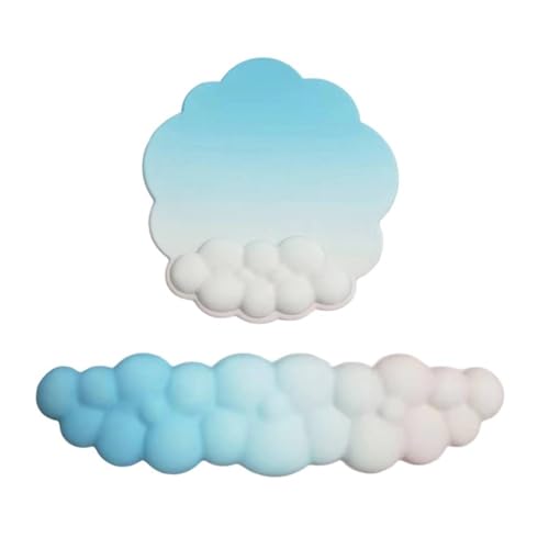 Übergroße, bunte Wolkenform mit Handgelenk für komfortables Tippen und Gaming-Mauspad Übergroße, bunte Wolkenform mit Handgelenk für komfortables Tippen und Gaming-Mauspad von LLINthy