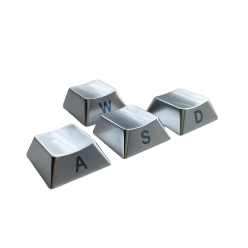 WASD-Tastenkappen aus Legierung, seitliche Gravur, Ersatz für mechanische Tastaturen, verbessert das Tippen, 4 Stück WASD-Tastenkappen aus Legierung, seitliche Gravur, Ersatz für mechanische Tastaturen, verbessert das Tippen, 4 Stück von LLINthy