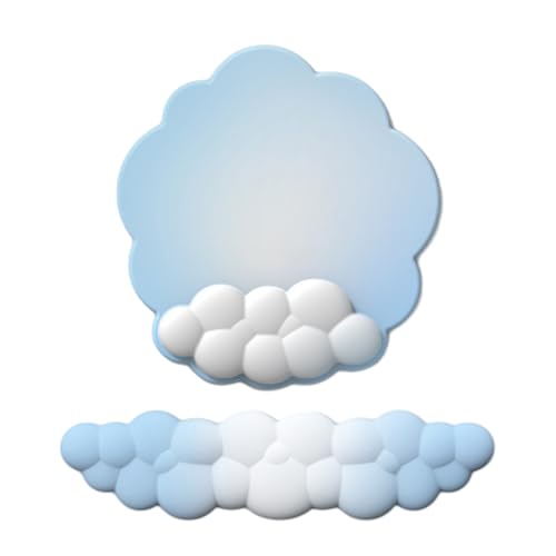 Wolkenförmige Handgelenkauflage, bunt, PU, weicher Memory-Schaum, Matte für Gaming-Mauspad Wolkenförmige Handgelenkauflage, bunt, PU, weicher Memory-Schaum, Matte für Gaming-Mauspad von LLINthy