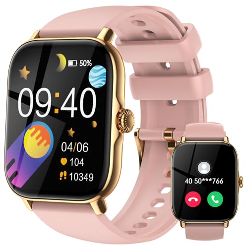 LLKBOHA Smartwatch Damen mit Telefonfunktion - 1,85 Zoll Touchscreen Smart Watch, 111+ Sportmodus IP68 Wasserdicht Fitnessuhr mit Herzfrequenzmonitor Schlafmonitor Schrittzähler für iOS Android von LLKBOHA