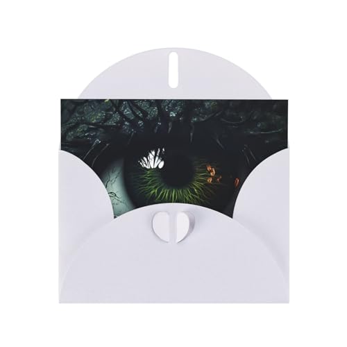 LLKGOT Bilder-Grußkarte mit Augen im Dunkeln, hochwertiges Perlglanz-Papier, doppelseitiges Perlmutt-Design LLKGOT Bilder-Grußkarte mit Augen im Dunkeln, hochwertiges Perlglanz-Papier, doppelseitiges Perlmutt-Design von LLKGOT