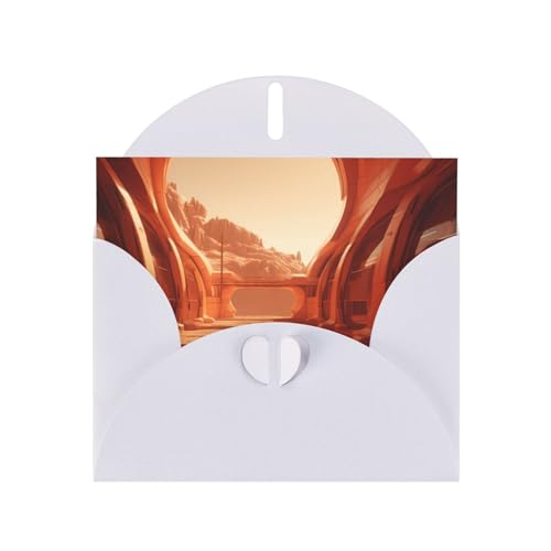 LLKGOT Dune Building Bilder-Grußkarte – Premium-Perlglanz-Papier, doppelseitiges Perlmutt-Design LLKGOT Dune Building Bilder-Grußkarte – Premium-Perlglanz-Papier, doppelseitiges Perlmutt-Design von LLKGOT