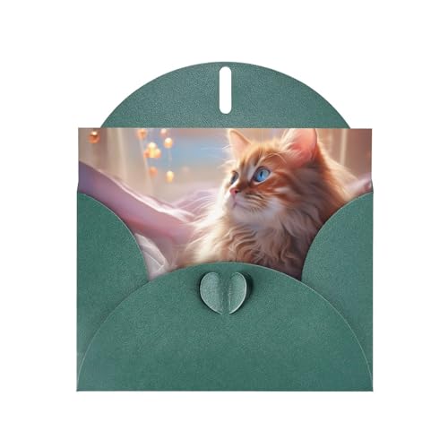 LLKGOT Elegante Haustier-Katzenbild-Grußkarte – Premium-Perlglanz-Papier, doppelseitiges Perlmutt-Design LLKGOT Elegante Haustier-Katzenbild-Grußkarte – Premium-Perlglanz-Papier, doppelseitiges Perlmutt-Design von LLKGOT