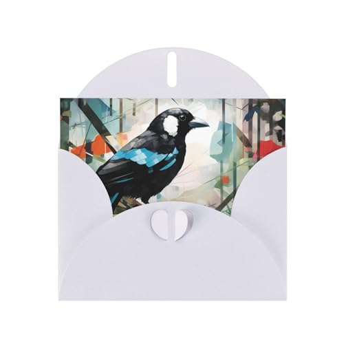 LLKGOT Elster Graffiti-Bild-Grußkarte – Premium-Perlglanz-Papier, doppelseitiges Perlglanz-Design LLKGOT Elster Graffiti-Bild-Grußkarte – Premium-Perlglanz-Papier, doppelseitiges Perlglanz-Design von LLKGOT