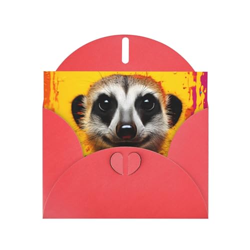 LLKGOT Erdmännchen-Bild-Grußkarte – Premium-Perlglanz-Papier, doppelseitiges Perlmutt-Design LLKGOT Erdmännchen-Bild-Grußkarte – Premium-Perlglanz-Papier, doppelseitiges Perlmutt-Design von LLKGOT
