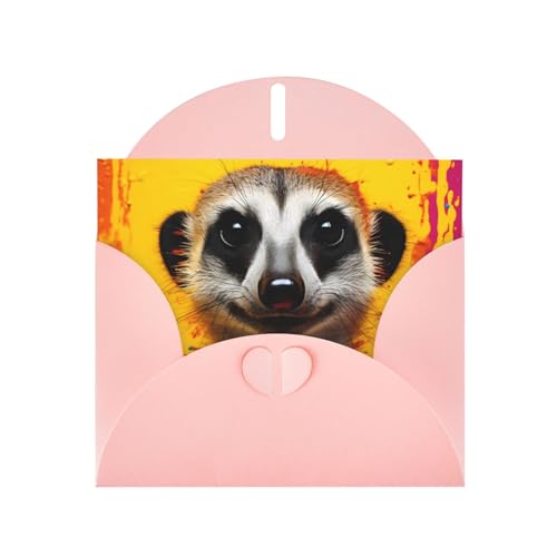 LLKGOT Erdmännchen-Bild-Grußkarte – Premium-Perlglanz-Papier, doppelseitiges Perlmutt-Design LLKGOT Erdmännchen-Bild-Grußkarte – Premium-Perlglanz-Papier, doppelseitiges Perlmutt-Design von LLKGOT