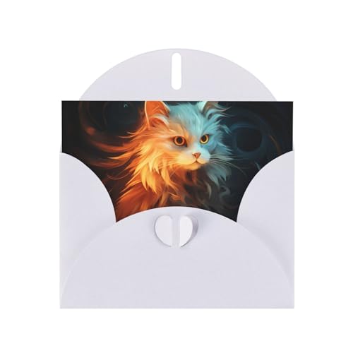 LLKGOT Fantastische Grußkarte mit Katzenbild, hochwertiges Perlglanz-Papier, doppelseitiges Perlmutt-Design LLKGOT Fantastische Grußkarte mit Katzenbild, hochwertiges Perlglanz-Papier, doppelseitiges Perlmutt-Design von LLKGOT