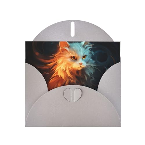 LLKGOT Fantastische Grußkarte mit Katzenbild, hochwertiges Perlglanz-Papier, doppelseitiges Perlmutt-Design LLKGOT Fantastische Grußkarte mit Katzenbild, hochwertiges Perlglanz-Papier, doppelseitiges Perlmutt-Design von LLKGOT