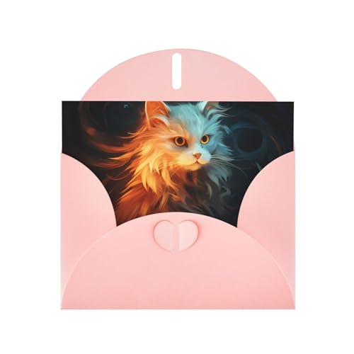 LLKGOT Fantastische Grußkarte mit Katzenbild, hochwertiges Perlglanz-Papier, doppelseitiges Perlmutt-Design LLKGOT Fantastische Grußkarte mit Katzenbild, hochwertiges Perlglanz-Papier, doppelseitiges Perlmutt-Design von LLKGOT
