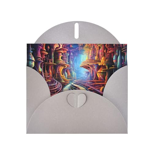 LLKGOT Fantastische Underground Road Bilder-Grußkarte – Premium-Perlglanz-Papier, doppelseitiges Perlmutt-Design LLKGOT Fantastische Underground Road Bilder-Grußkarte – Premium-Perlglanz-Papier, doppelseitiges Perlmutt-Design von LLKGOT