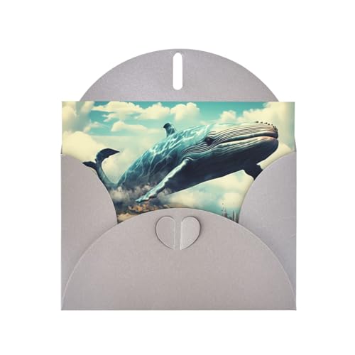 LLKGOT Fantastische Walbild-Grußkarte – Premium-Perlglanz-Papier, doppelseitiges Perlmutt-Design LLKGOT Fantastische Walbild-Grußkarte – Premium-Perlglanz-Papier, doppelseitiges Perlmutt-Design von LLKGOT