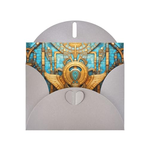 LLKGOT Grußkarte aus Metall mit Fresken – Premium-Perlglanz-Papier, doppelseitiges Perlglanz-Design LLKGOT Grußkarte aus Metall mit Fresken – Premium-Perlglanz-Papier, doppelseitiges Perlglanz-Design von LLKGOT