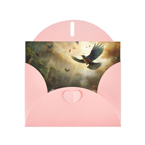 LLKGOT Grußkarte mit Adler im Dschungel, hochwertiges Perlglanzpapier, doppelseitig, Perlmutt-Design LLKGOT Grußkarte mit Adler im Dschungel, hochwertiges Perlglanzpapier, doppelseitig, Perlmutt-Design von LLKGOT