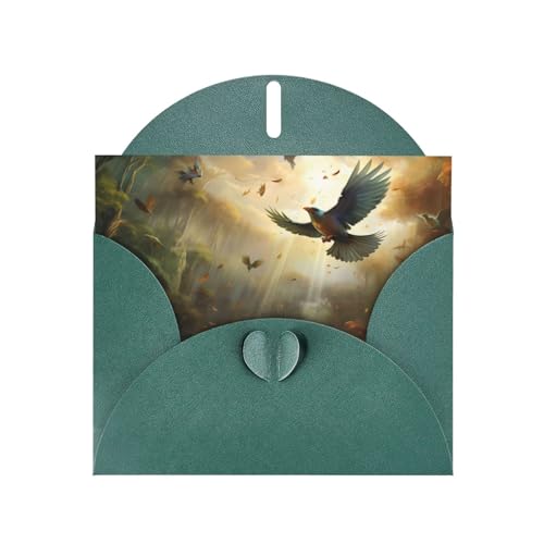 LLKGOT Grußkarte mit Adler im Dschungel, hochwertiges Perlglanzpapier, doppelseitig, Perlmutt-Design LLKGOT Grußkarte mit Adler im Dschungel, hochwertiges Perlglanzpapier, doppelseitig, Perlmutt-Design von LLKGOT