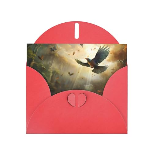 LLKGOT Grußkarte mit Adler im Dschungel, hochwertiges Perlglanzpapier, doppelseitig, Perlmutt-Design LLKGOT Grußkarte mit Adler im Dschungel, hochwertiges Perlglanzpapier, doppelseitig, Perlmutt-Design von LLKGOT