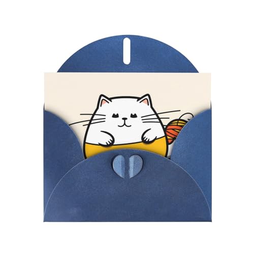 LLKGOT Grußkarte mit Bild "Fat Cat" – Premium-Perlglanz-Papier, doppelseitiges Perlmutt-Design LLKGOT Grußkarte mit Bild "Fat Cat" – Premium-Perlglanz-Papier, doppelseitiges Perlmutt-Design von LLKGOT
