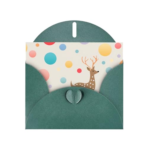 LLKGOT Grußkarte mit Elch-Illustrationsbild, Premium-Perlglanz-Papier, doppelseitig, Perlen-Effekt-Design LLKGOT Grußkarte mit Elch-Illustrationsbild, Premium-Perlglanz-Papier, doppelseitig, Perlen-Effekt-Design von LLKGOT