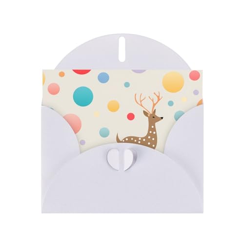 LLKGOT Grußkarte mit Elch-Illustrationsbild, Premium-Perlglanz-Papier, doppelseitig, Perlen-Effekt-Design LLKGOT Grußkarte mit Elch-Illustrationsbild, Premium-Perlglanz-Papier, doppelseitig, Perlen-Effekt-Design von LLKGOT