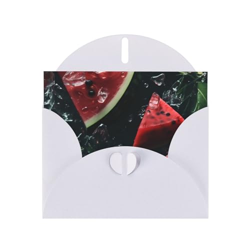 LLKGOT Grußkarte mit Melone im Wasserbild, Premium-Perlglanz-Papier, doppelseitig, Perlglanz-Design LLKGOT Grußkarte mit Melone im Wasserbild, Premium-Perlglanz-Papier, doppelseitig, Perlglanz-Design von LLKGOT