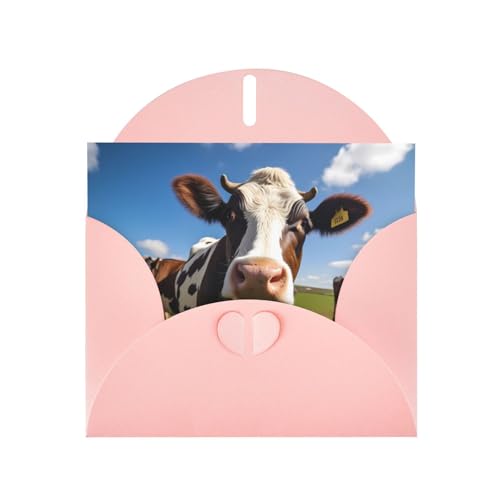 LLKGOT Grußkarte mit Milchkuhbild, Premium-Perlglanz-Papier, doppelseitig, Perlmutt-Design LLKGOT Grußkarte mit Milchkuhbild, Premium-Perlglanz-Papier, doppelseitig, Perlmutt-Design von LLKGOT
