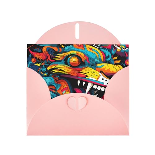 LLKGOT Grußkarte mit Monster-Bild, Premium-Perlglanz-Papier, doppelseitig, Perlen-Effekt-Design LLKGOT Grußkarte mit Monster-Bild, Premium-Perlglanz-Papier, doppelseitig, Perlen-Effekt-Design von LLKGOT