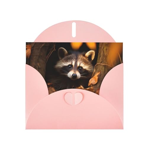 LLKGOT Grußkarte mit Nerdy-Waschbär-Bild, Premium-Perlglanz-Papier, doppelseitig, Perlen-Effekt-Design LLKGOT Grußkarte mit Nerdy-Waschbär-Bild, Premium-Perlglanz-Papier, doppelseitig, Perlen-Effekt-Design von LLKGOT