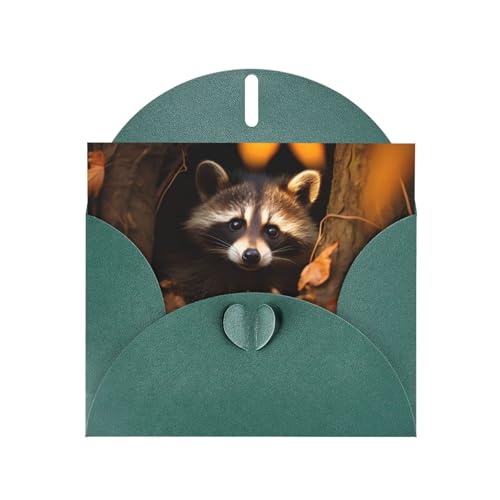 LLKGOT Grußkarte mit Nerdy-Waschbär-Bild, Premium-Perlglanz-Papier, doppelseitig, Perlen-Effekt-Design LLKGOT Grußkarte mit Nerdy-Waschbär-Bild, Premium-Perlglanz-Papier, doppelseitig, Perlen-Effekt-Design von LLKGOT