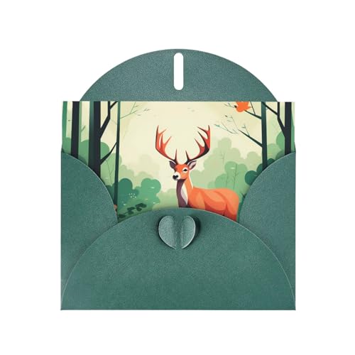 LLKGOT Grußkarte mit Rehkitz-Illustrationsbild, Premium-Perlglanz-Papier, doppelseitig, Perlen-Effekt-Design LLKGOT Grußkarte mit Rehkitz-Illustrationsbild, Premium-Perlglanz-Papier, doppelseitig, Perlen-Effekt-Design von LLKGOT