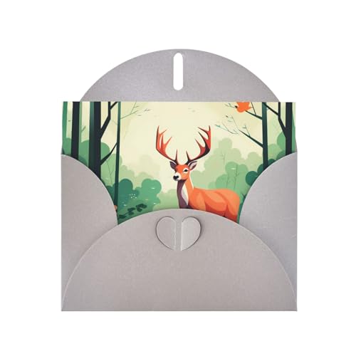 LLKGOT Grußkarte mit Rehkitz-Illustrationsbild, Premium-Perlglanz-Papier, doppelseitig, Perlen-Effekt-Design LLKGOT Grußkarte mit Rehkitz-Illustrationsbild, Premium-Perlglanz-Papier, doppelseitig, Perlen-Effekt-Design von LLKGOT