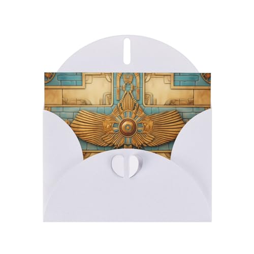 LLKGOT Grußkarte mit ägyptischem Fresko-Bild, Premium-Perlglanz-Papier, doppelseitig, Perlen-Effekt-Design LLKGOT Grußkarte mit ägyptischem Fresko-Bild, Premium-Perlglanz-Papier, doppelseitig, Perlen-Effekt-Design von LLKGOT