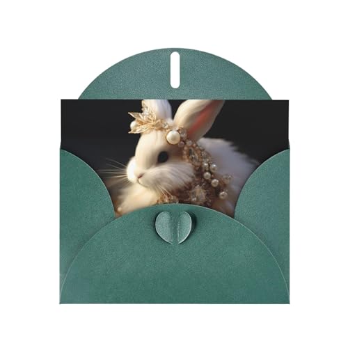 LLKGOT Grußkarte mit elegantem Hasenbild, hochwertiges Perlglanzpapier, doppelseitiges Perlmutt-Design LLKGOT Grußkarte mit elegantem Hasenbild, hochwertiges Perlglanzpapier, doppelseitiges Perlmutt-Design von LLKGOT