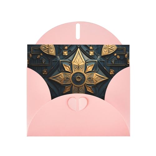 LLKGOT Grußkarte mit elegantem Metallkranz, Premium-Perlglanz-Papier, doppelseitig, Perlglanz-Design von LLKGOT
