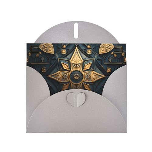 LLKGOT Grußkarte mit elegantem Metallkranz, Premium-Perlglanz-Papier, doppelseitig, Perlglanz-Design LLKGOT Grußkarte mit elegantem Metallkranz, Premium-Perlglanz-Papier, doppelseitig, Perlglanz-Design von LLKGOT