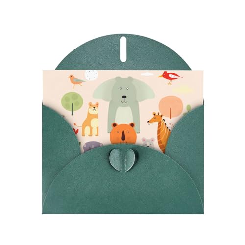 LLKGOT Grußkarte mit vielen niedlichen Cartoon-Tieren – Premium-Perlglanz-Papier, doppelseitiges Perlglanz-Design LLKGOT Grußkarte mit vielen niedlichen Cartoon-Tieren – Premium-Perlglanz-Papier, doppelseitiges Perlglanz-Design von LLKGOT