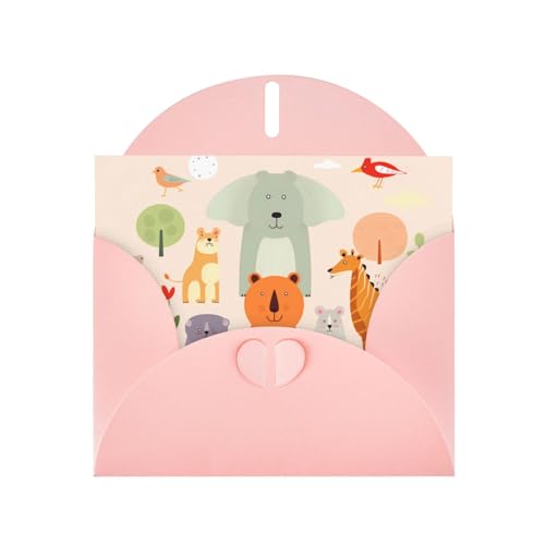 LLKGOT Grußkarte mit vielen niedlichen Cartoon-Tieren – Premium-Perlglanz-Papier, doppelseitiges Perlglanz-Design LLKGOT Grußkarte mit vielen niedlichen Cartoon-Tieren – Premium-Perlglanz-Papier, doppelseitiges Perlglanz-Design von LLKGOT