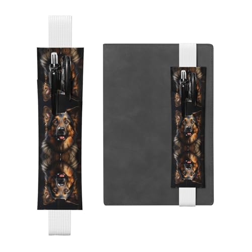 LLKGOT Leder-Stifthalter, Lesezeichen, Deutscher Schäferhund, Druck für Hardcover-Tagebücher, Tagebücher, Planer, verstellbarer Riemen LLKGOT Leder-Stifthalter, Lesezeichen, Deutscher Schäferhund, Druck für Hardcover-Tagebücher, Tagebücher, Planer, verstellbarer Riemen von LLKGOT