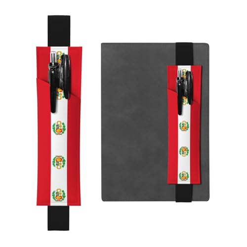 LLKGOT Leder-Stifthalter, Lesezeichen, Flagge von Peru, Druck für Hardcover-Tagebücher, Tagebücher, Planer, verstellbarer Riemen LLKGOT Leder-Stifthalter, Lesezeichen, Flagge von Peru, Druck für Hardcover-Tagebücher, Tagebücher, Planer, verstellbarer Riemen von LLKGOT