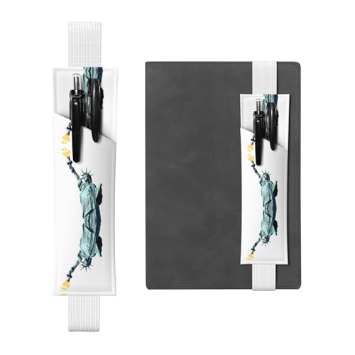 LLKGOT Leder-Stifthalter, Lesezeichen, Freiheitsstatue, Druck für Hardcover-Tagebücher, Tagebücher, Planer, verstellbarer Riemen LLKGOT Leder-Stifthalter, Lesezeichen, Freiheitsstatue, Druck für Hardcover-Tagebücher, Tagebücher, Planer, verstellbarer Riemen von LLKGOT