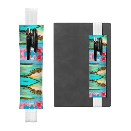 LLKGOT Leder-Stifthalter, Lesezeichen, Karibiklandschaft, Druck für Hardcover-Tagebücher, Tagebücher, Planer, verstellbarer Riemen LLKGOT Leder-Stifthalter, Lesezeichen, Karibiklandschaft, Druck für Hardcover-Tagebücher, Tagebücher, Planer, verstellbarer Riemen von LLKGOT