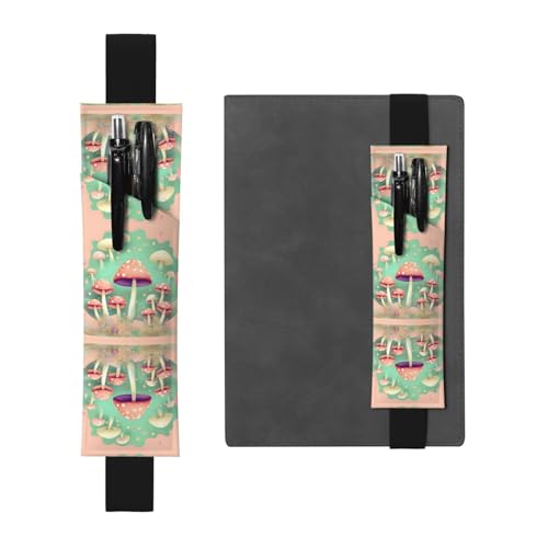 LLKGOT Leder-Stifthalter, Lesezeichen, Motiv: Traumpilz, Druck für Hardcover-Tagebücher, Tagebücher, Planer, verstellbarer Riemen LLKGOT Leder-Stifthalter, Lesezeichen, Motiv: Traumpilz, Druck für Hardcover-Tagebücher, Tagebücher, Planer, verstellbarer Riemen von LLKGOT