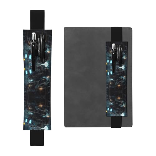 LLKGOT Leder-Stifthalter, Lesezeichen, Roboter-Druck, für Hardcover-Tagebücher, Tagebücher, Planer, verstellbarer Riemen LLKGOT Leder-Stifthalter, Lesezeichen, Roboter-Druck, für Hardcover-Tagebücher, Tagebücher, Planer, verstellbarer Riemen von LLKGOT