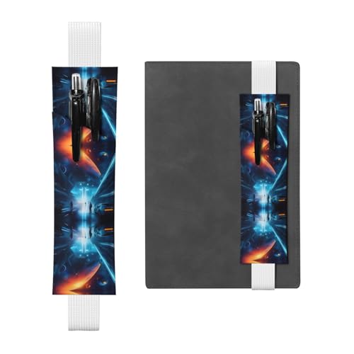 LLKGOT Leder-Stifthalter, Lesezeichen, Science-Fiction, Zukunftsdruck, für Hardcover-Tagebücher, Tagebücher, Planer, verstellbarer Riemen LLKGOT Leder-Stifthalter, Lesezeichen, Science-Fiction, Zukunftsdruck, für Hardcover-Tagebücher, Tagebücher, Planer, verstellbarer Riemen von LLKGOT