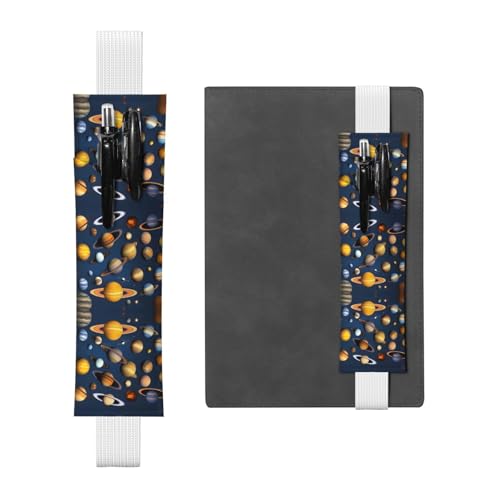 LLKGOT Leder-Stifthalter, Lesezeichen, Sonnensystem, Planeten, Druck für Hardcover-Tagebücher, Tagebücher, Planer, verstellbarer Riemen LLKGOT Leder-Stifthalter, Lesezeichen, Sonnensystem, Planeten, Druck für Hardcover-Tagebücher, Tagebücher, Planer, verstellbarer Riemen von LLKGOT