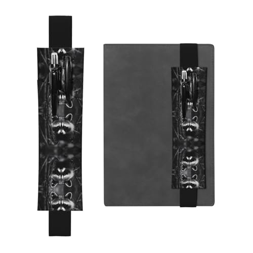 LLKGOT Leder-Stifthalter, Lesezeichen, Waschbär im Dschungel, Druck für Hardcover-Tagebücher, Tagebücher, Planer, verstellbarer Riemen LLKGOT Leder-Stifthalter, Lesezeichen, Waschbär im Dschungel, Druck für Hardcover-Tagebücher, Tagebücher, Planer, verstellbarer Riemen von LLKGOT