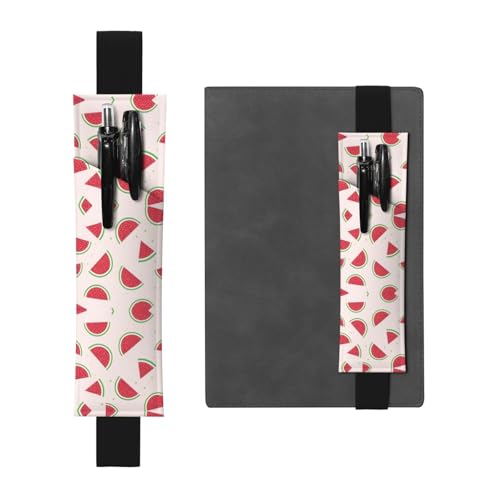 LLKGOT Leder-Stifthalter, Lesezeichen, Wassermelonen-Druck, für Hardcover-Tagebücher, Tagebücher, Planer, verstellbarer Riemen LLKGOT Leder-Stifthalter, Lesezeichen, Wassermelonen-Druck, für Hardcover-Tagebücher, Tagebücher, Planer, verstellbarer Riemen von LLKGOT